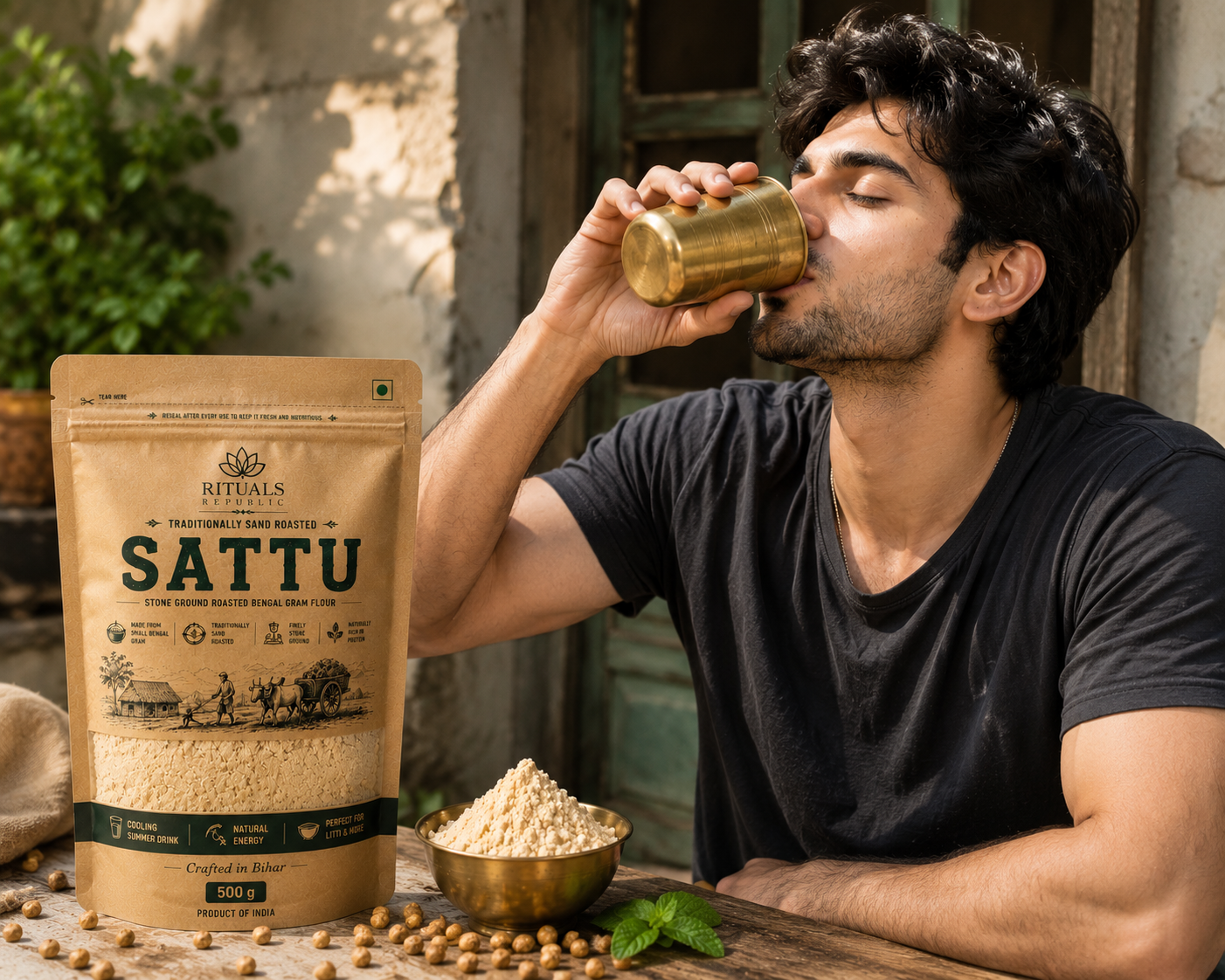 Rituals Republic Sattu | Traditionally Ground Roasted | 500 gm