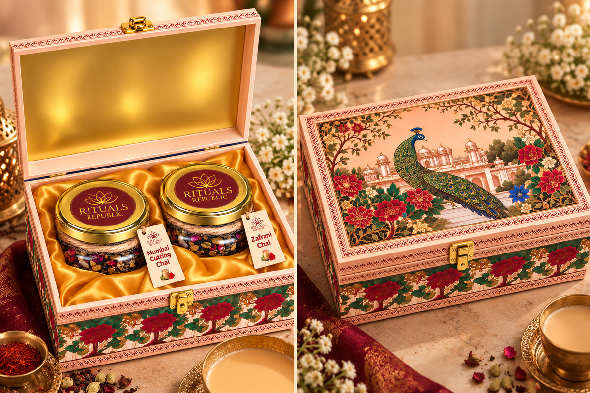 Rituals Republic Luxury Tea Gift Box | Mumbai Cutting Chai & Zafrani Chai