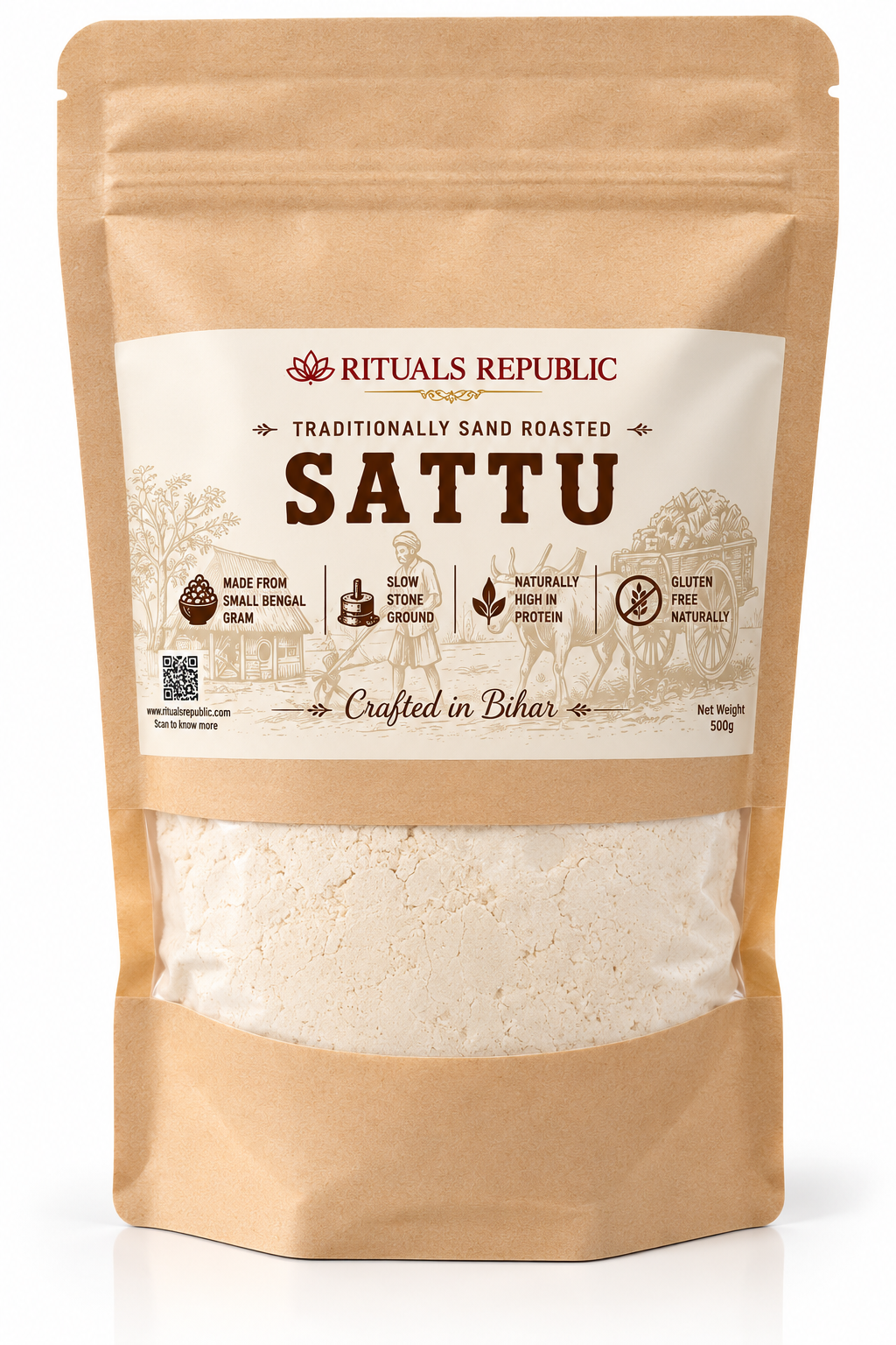 Rituals Republic Sattu | Traditionally Ground Roasted | 500 gm